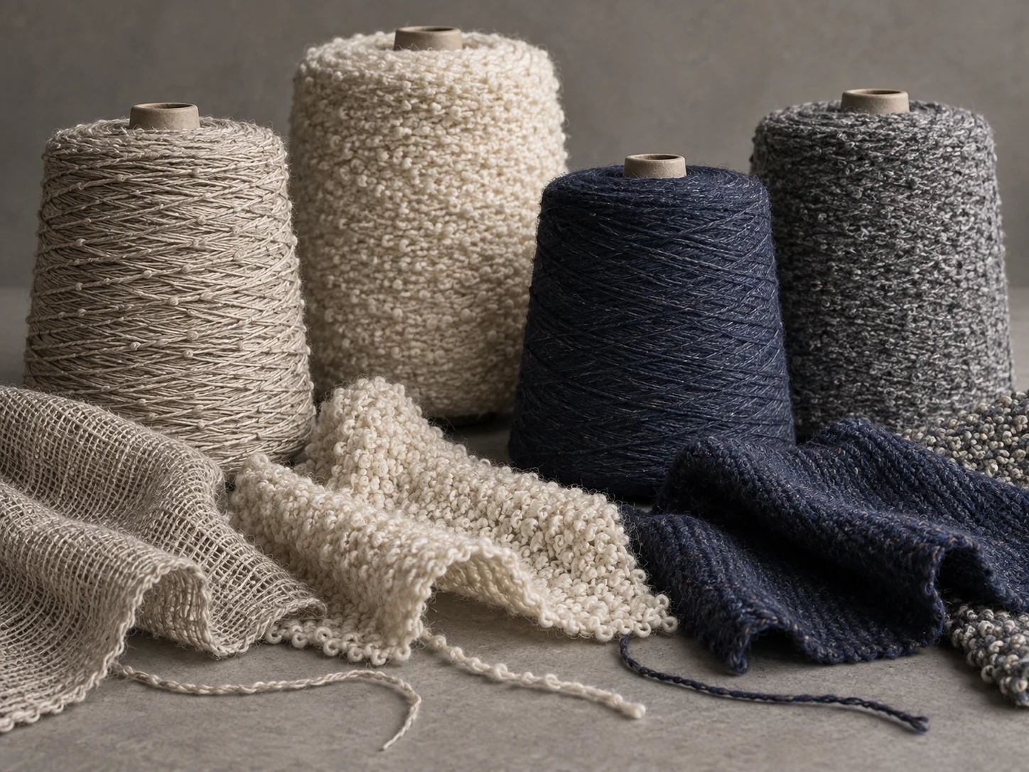 NAT polyester yarns with natural character